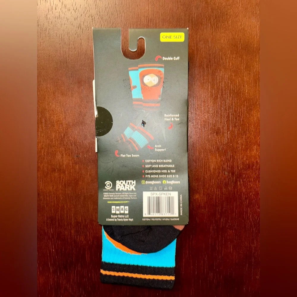 SOUTH PARK “KENNY” SWAG CREW SOCKS NWT MEN’S SHOE SIZE 8-13